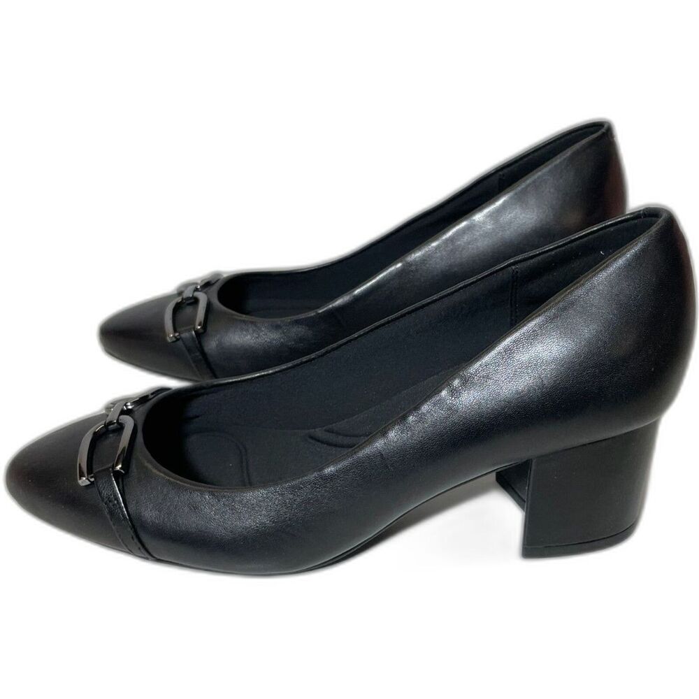 EASY SPIRIT Carlla Dress Pumps - Women's Size 7.5M - Black Leather